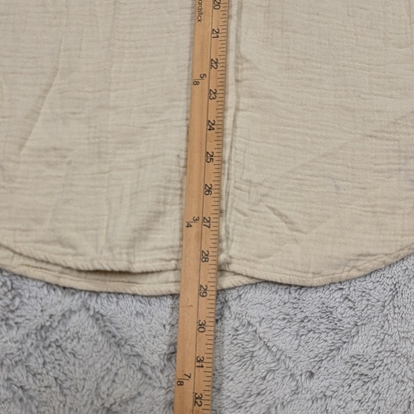 Wilfred Shirt Womens S Yellow Button Up Oversized Sail Boyfriend Cotton Gauze - Picture 6 of 10